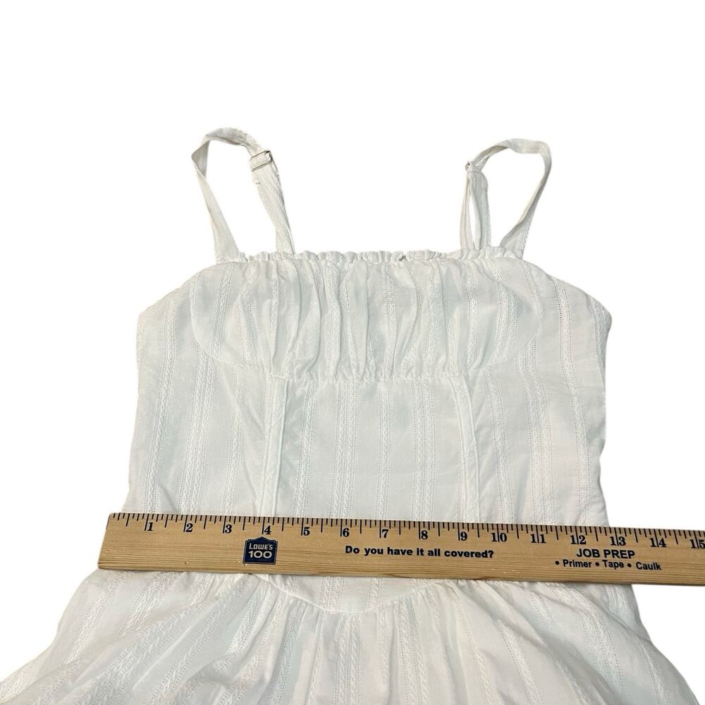 Wild Fable Milkmaid Midi Dress XXS White Cottagecore Cotton Vacation Flared - Picture 9 of 9